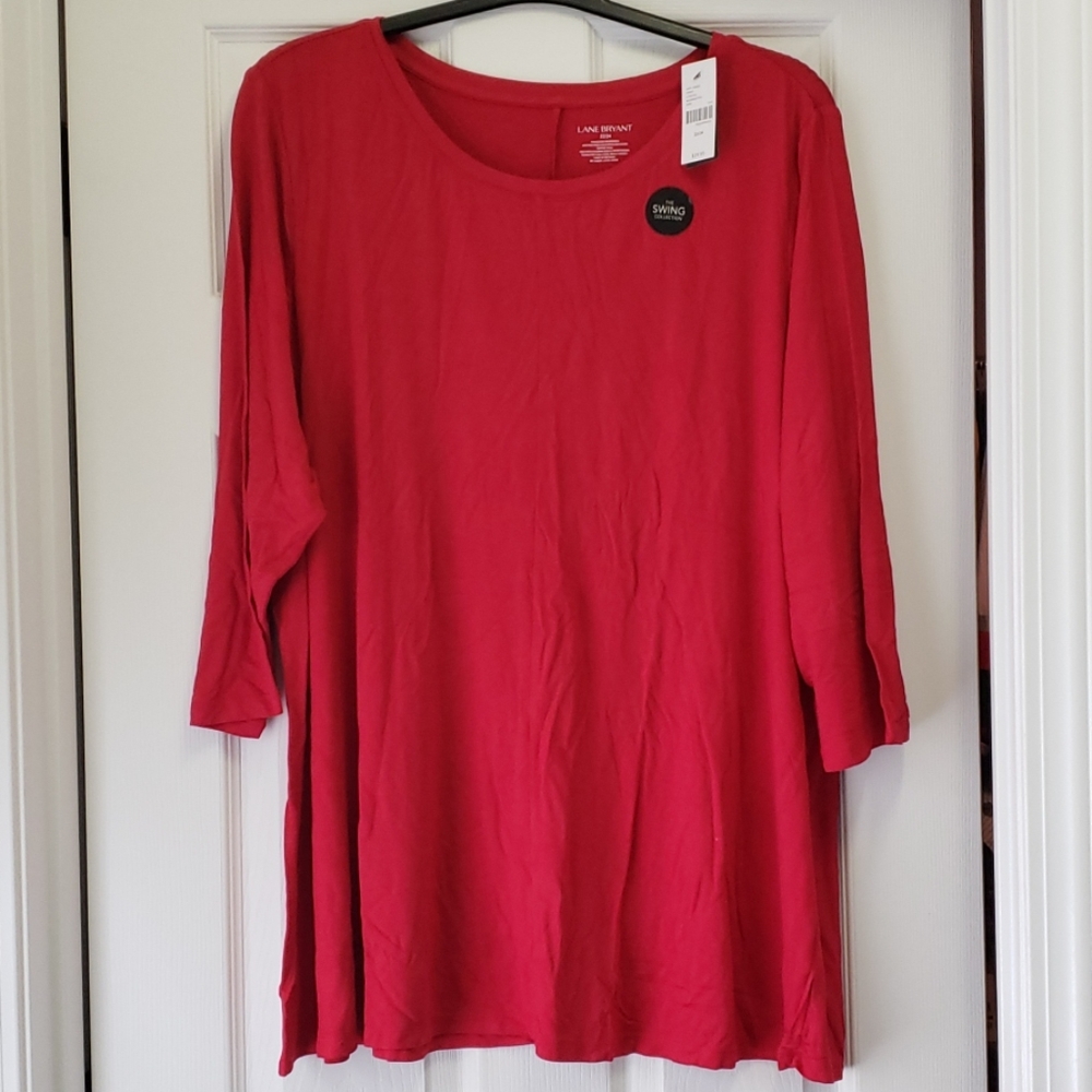 Lane bryant red swing tunic